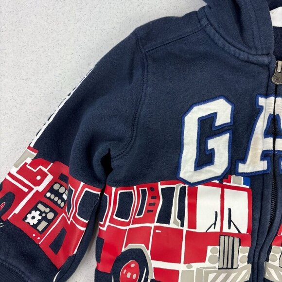 Gap Firetruck Hoodie Sweatshirt Zip Jacket 3 - Picture 3 of 7